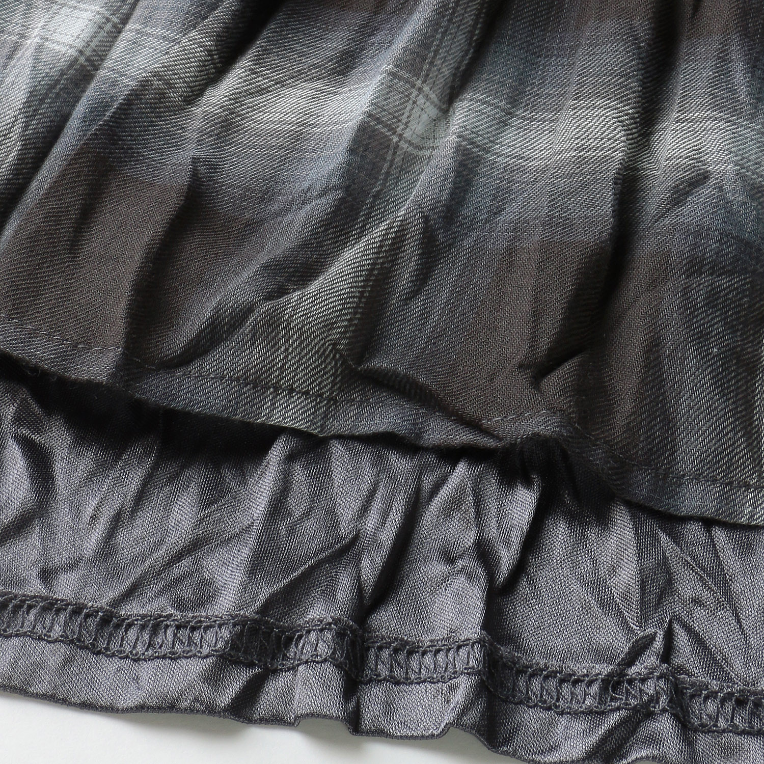 Emilyanシアーオンブレチェックスカート - 画像4