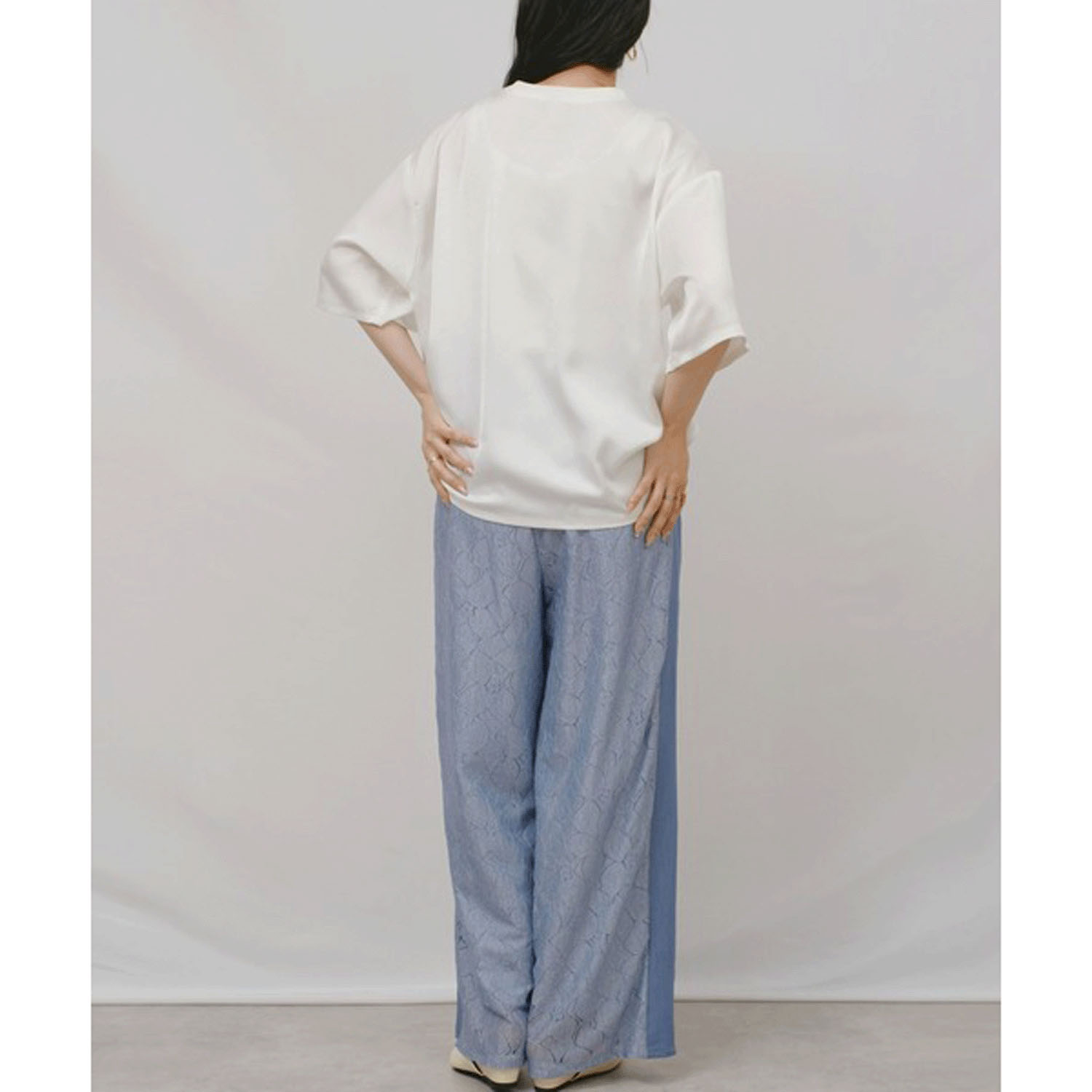 Palm Riche ワッシャーサテンTOPS - 画像5