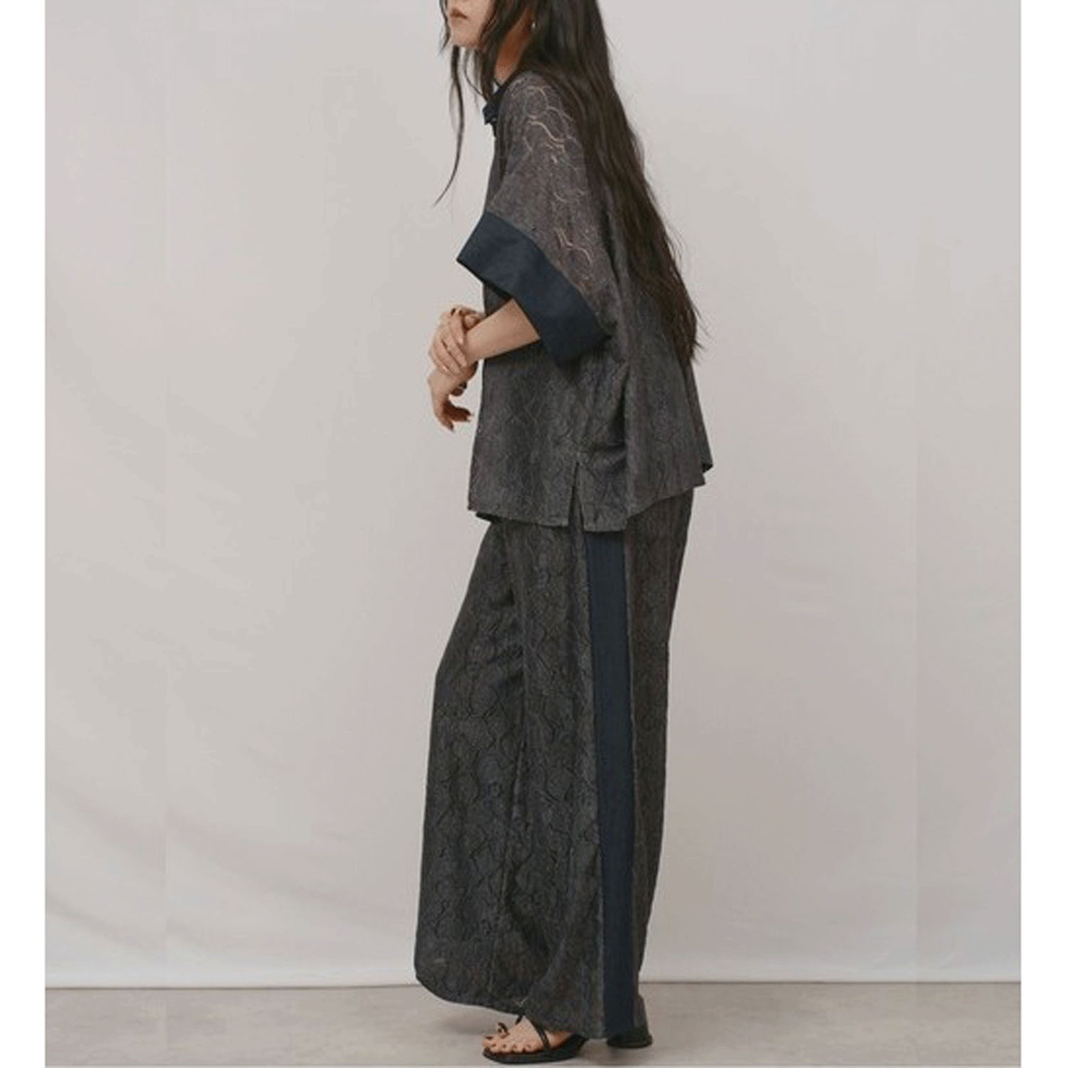 Palm Riche デニムレーストップス - 画像16