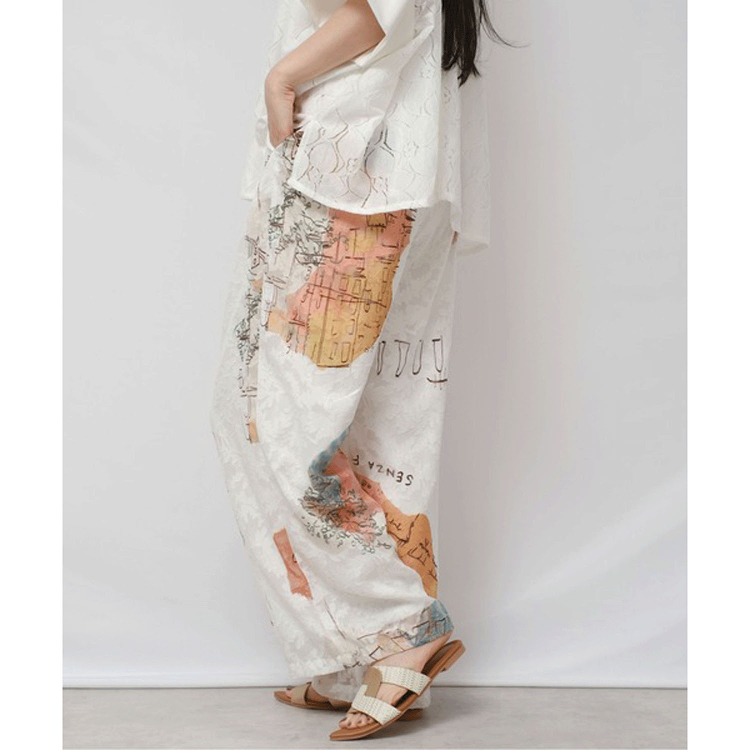 Palm Riche 風景アート柄パンツ - 画像5