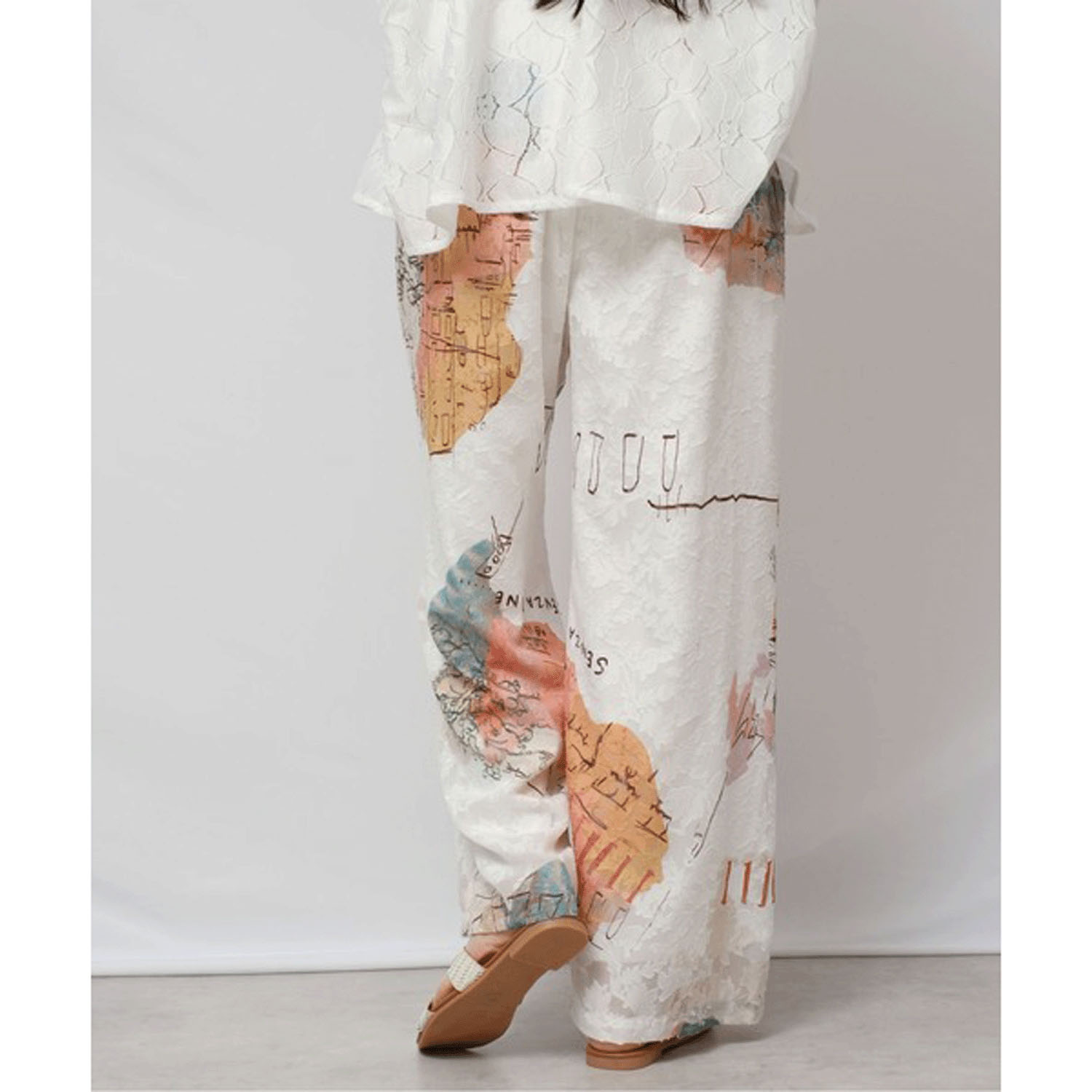 Palm Riche 風景アート柄パンツ - 画像6