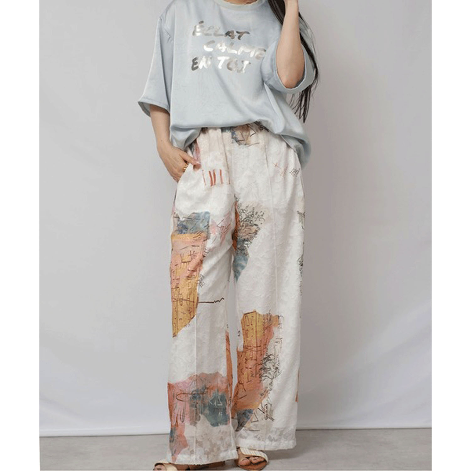 Palm Riche 風景アート柄パンツ - 画像10