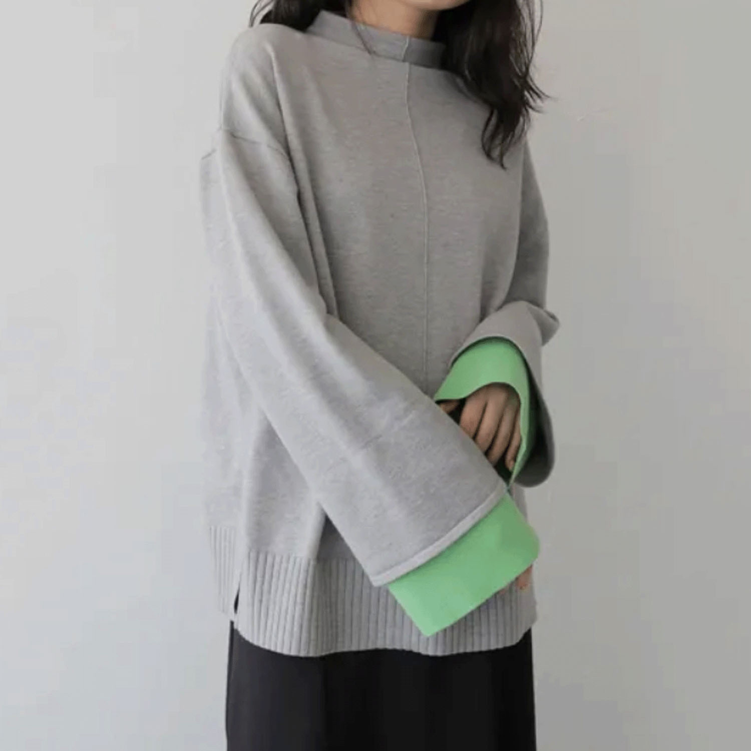 【Insta Live】vingtrois 袖配色プルオーバー - 画像4