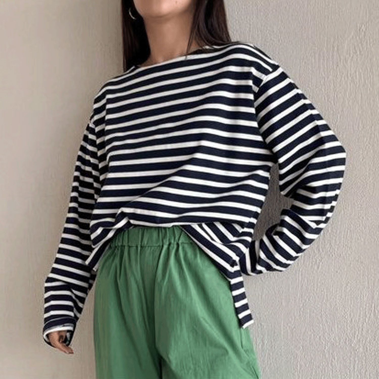 【Insta Live】ザンパ ボートネックボーダーロンT