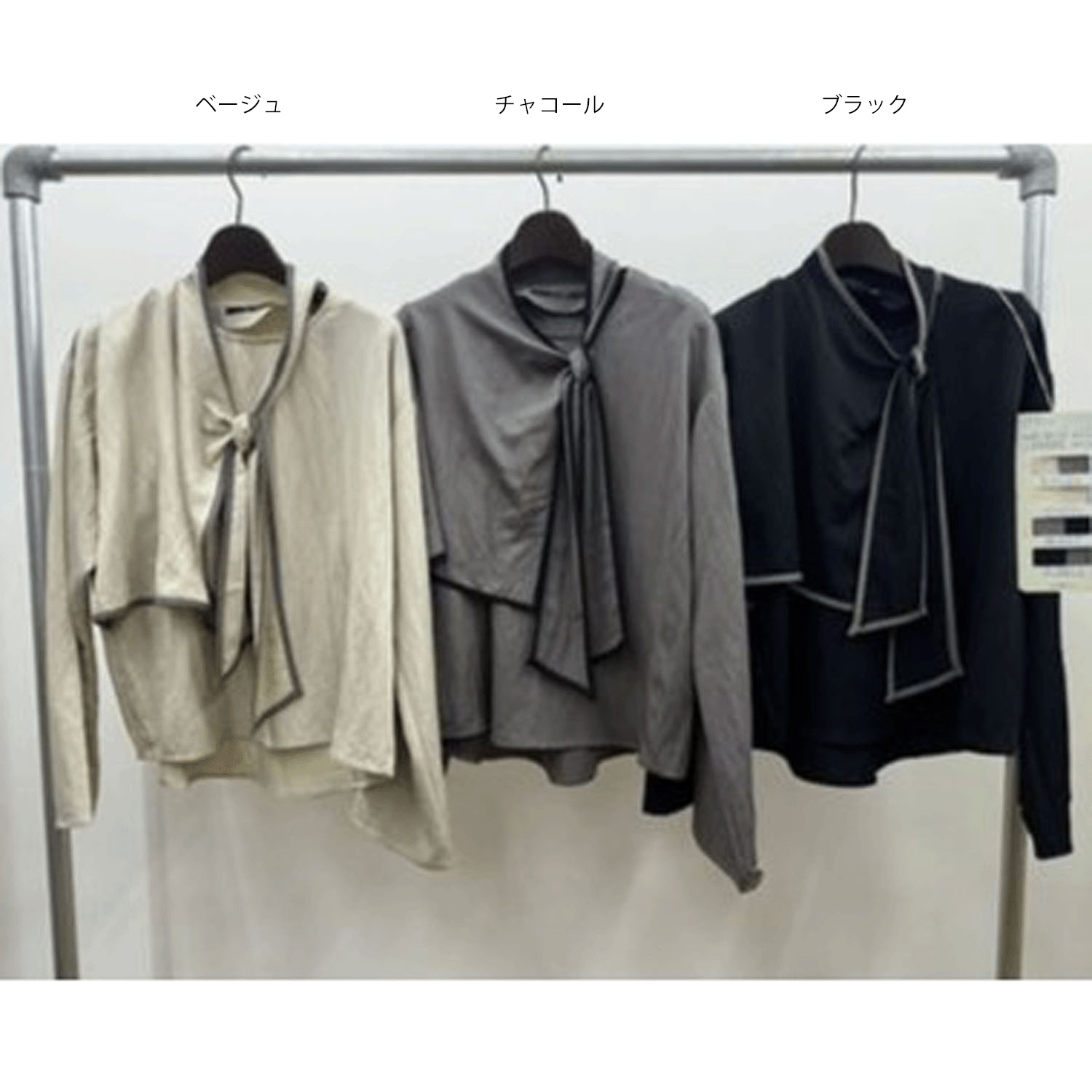 【Insta Live】ザンパ アシメボウタイカラーブラウス - 画像3