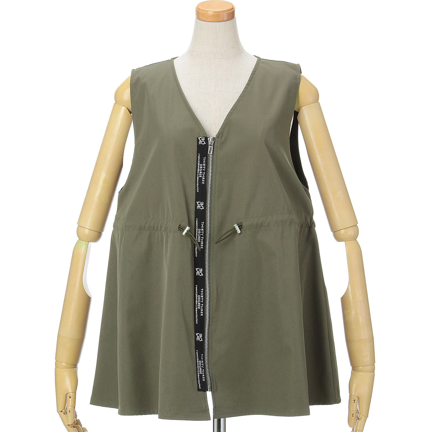 33℃ ウエストギャザーロゴテープベスト - 画像5