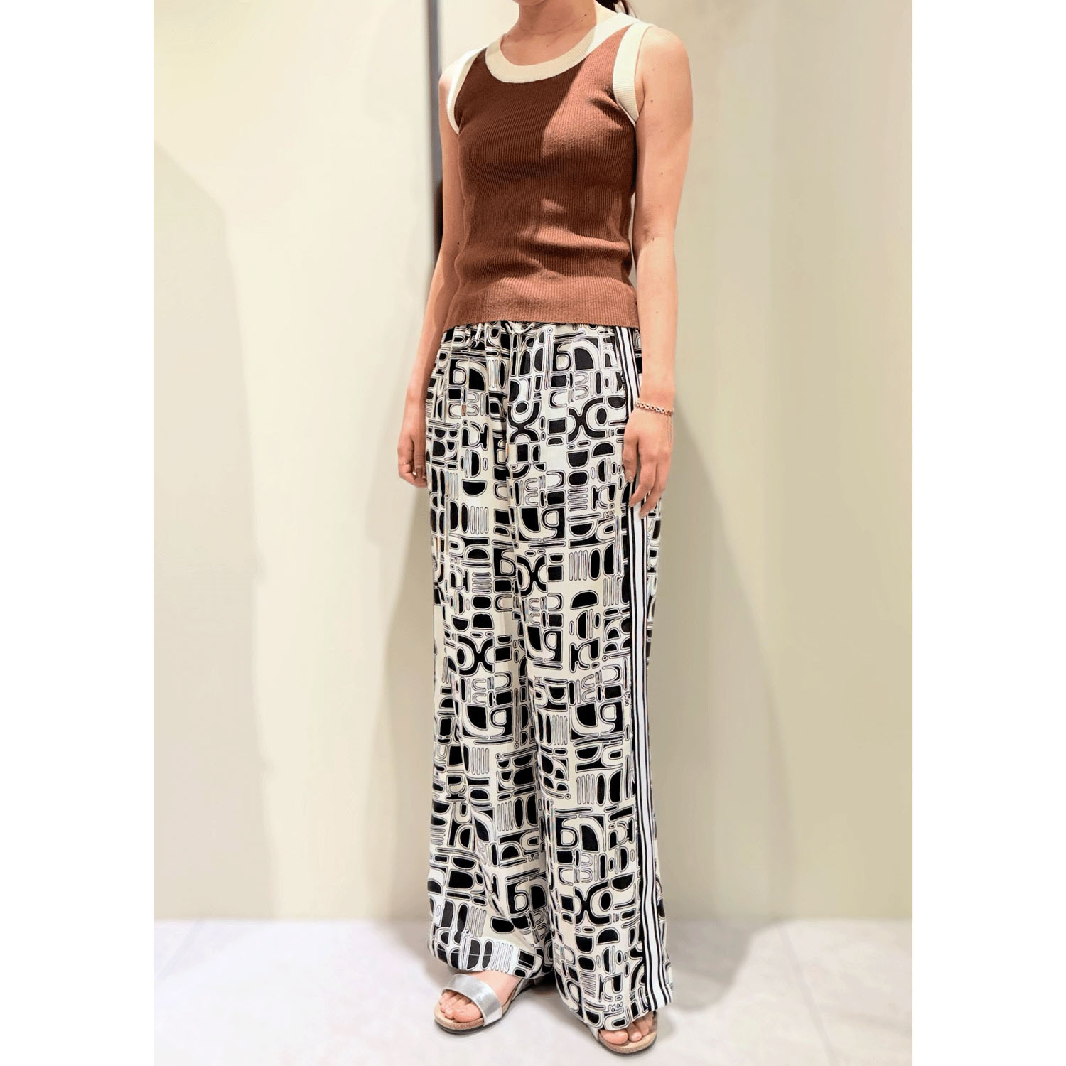 【Insta Live】Vingtrois 配色リブタンクトップ - 画像4