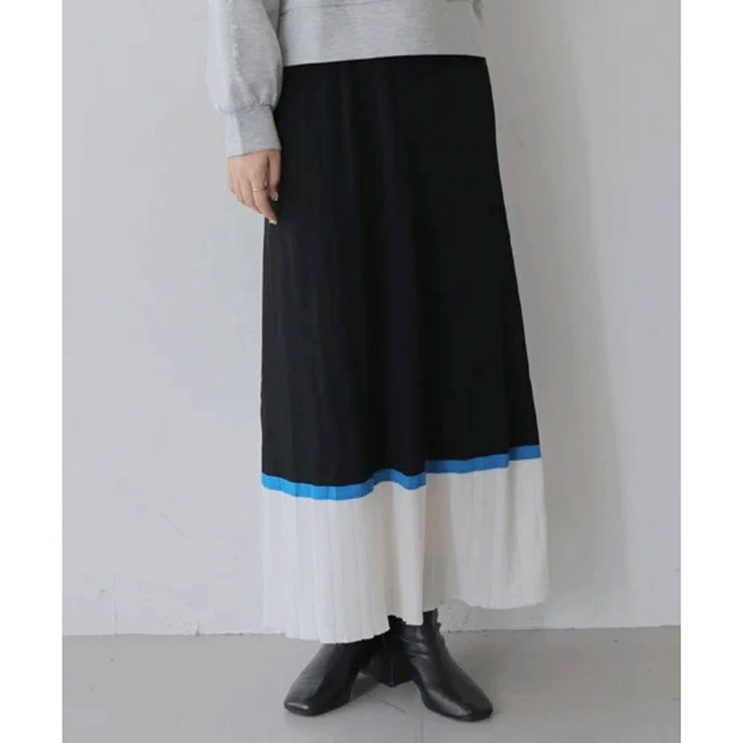 【動画あり】Vingtrois ダンボールニット配色プリーツスカート - 画像2