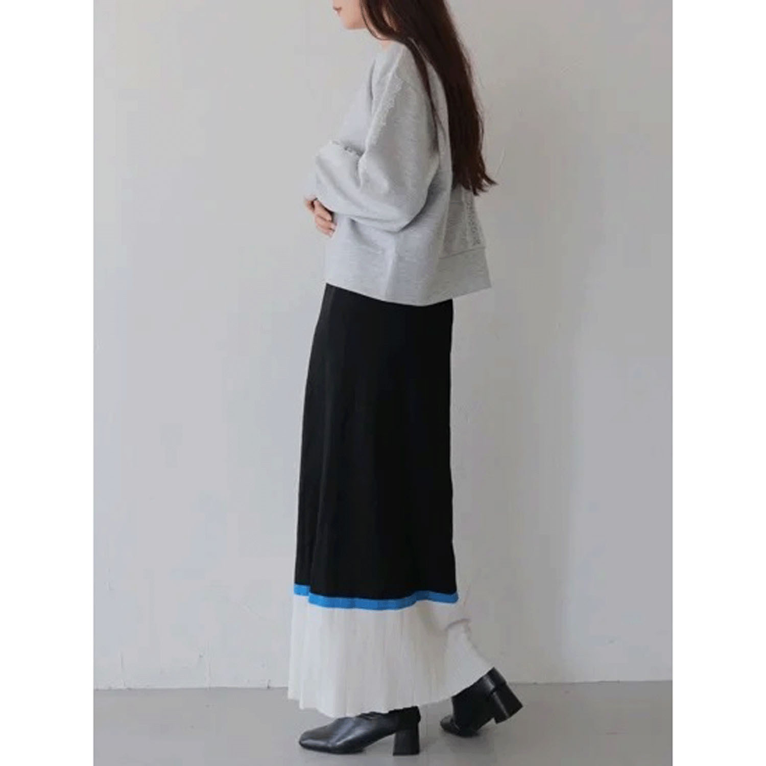 【動画あり】Vingtrois ダンボールニット配色プリーツスカート - 画像4