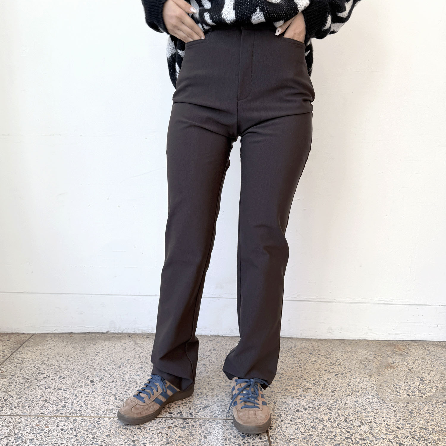 ハイテンション裏起毛ストレートパンツ - 画像6