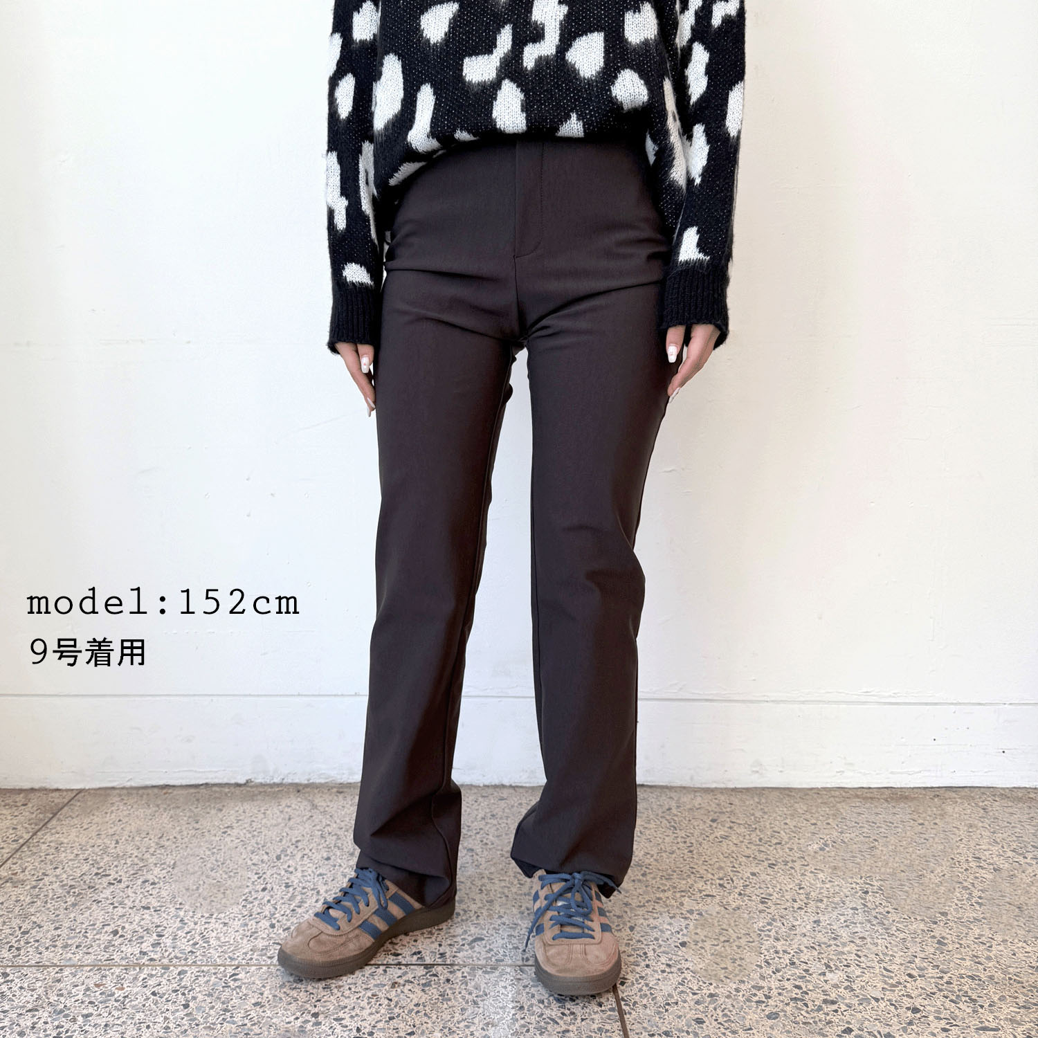 ハイテンション裏起毛ストレートパンツ