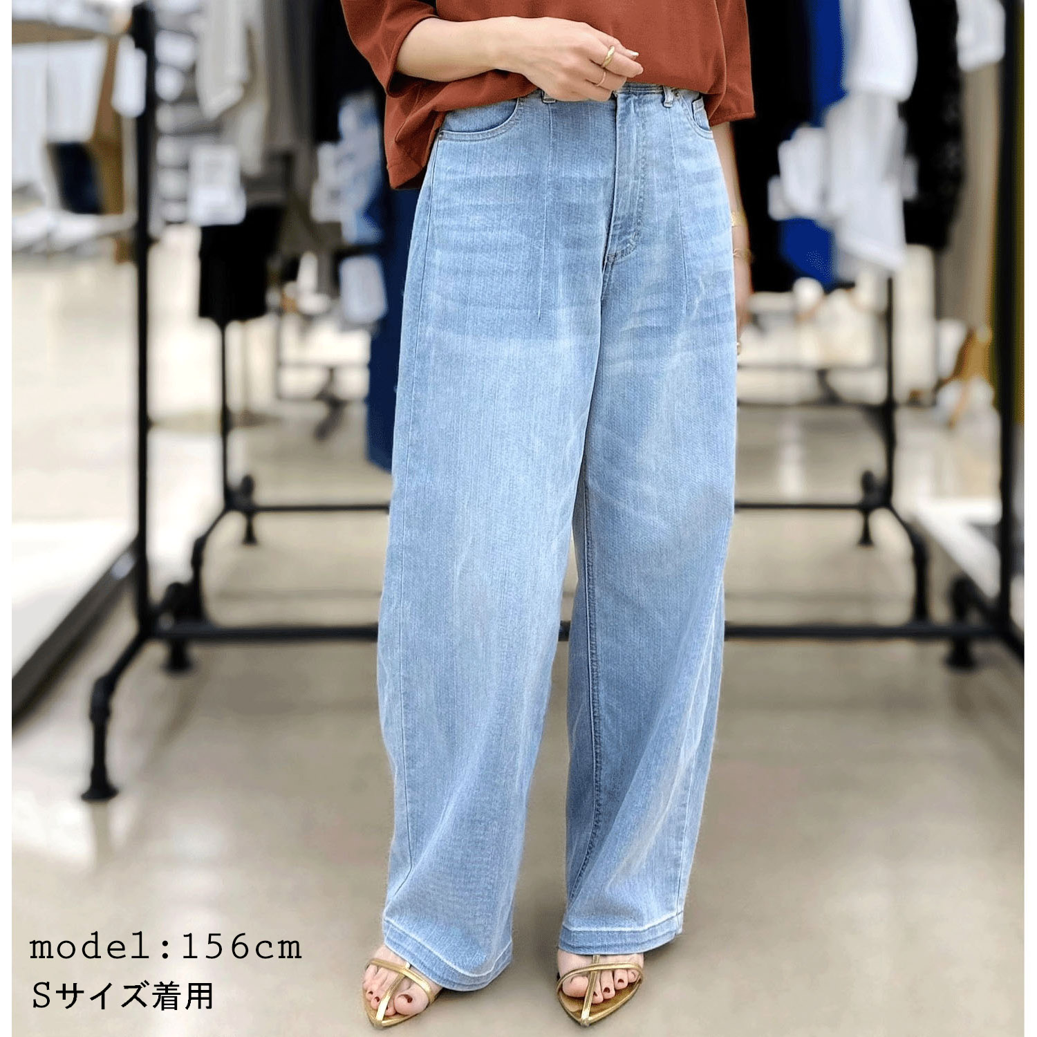 【新色追加！】 【Insta Live】JEUNE ET JOYEUX TCストレッチ デニムカーブパンツ