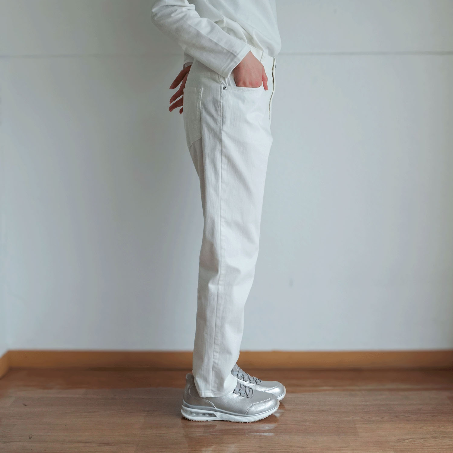 【Insta Live】aiai C／Nクールストレッチ 木陰デニムアンクルテーパード - 画像2