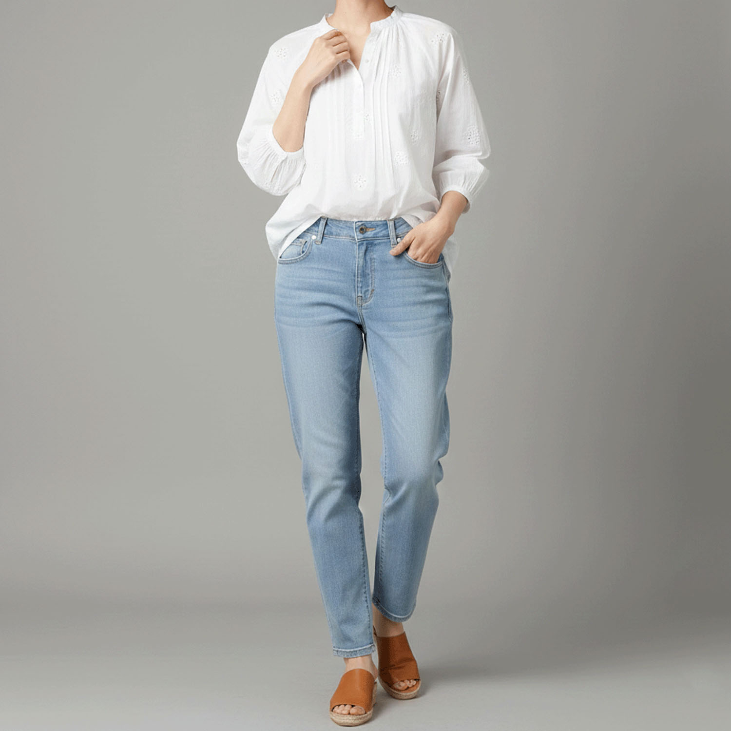 【Insta Live】aiai C／Nクールストレッチ 木陰デニムアンクルテーパード - 画像16