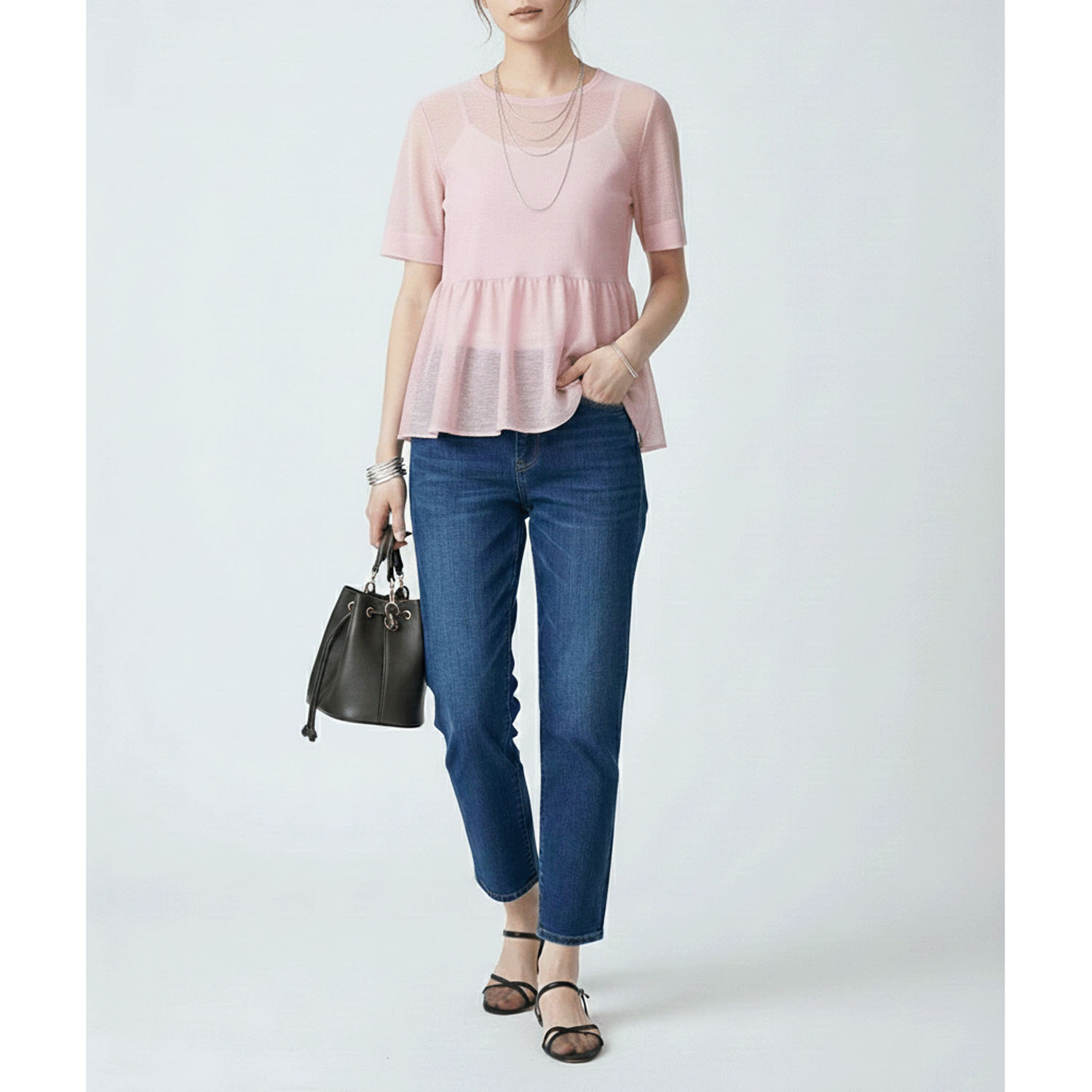 【Insta Live】aiai C／Nクールストレッチ 木陰デニムアンクルテーパード - 画像24