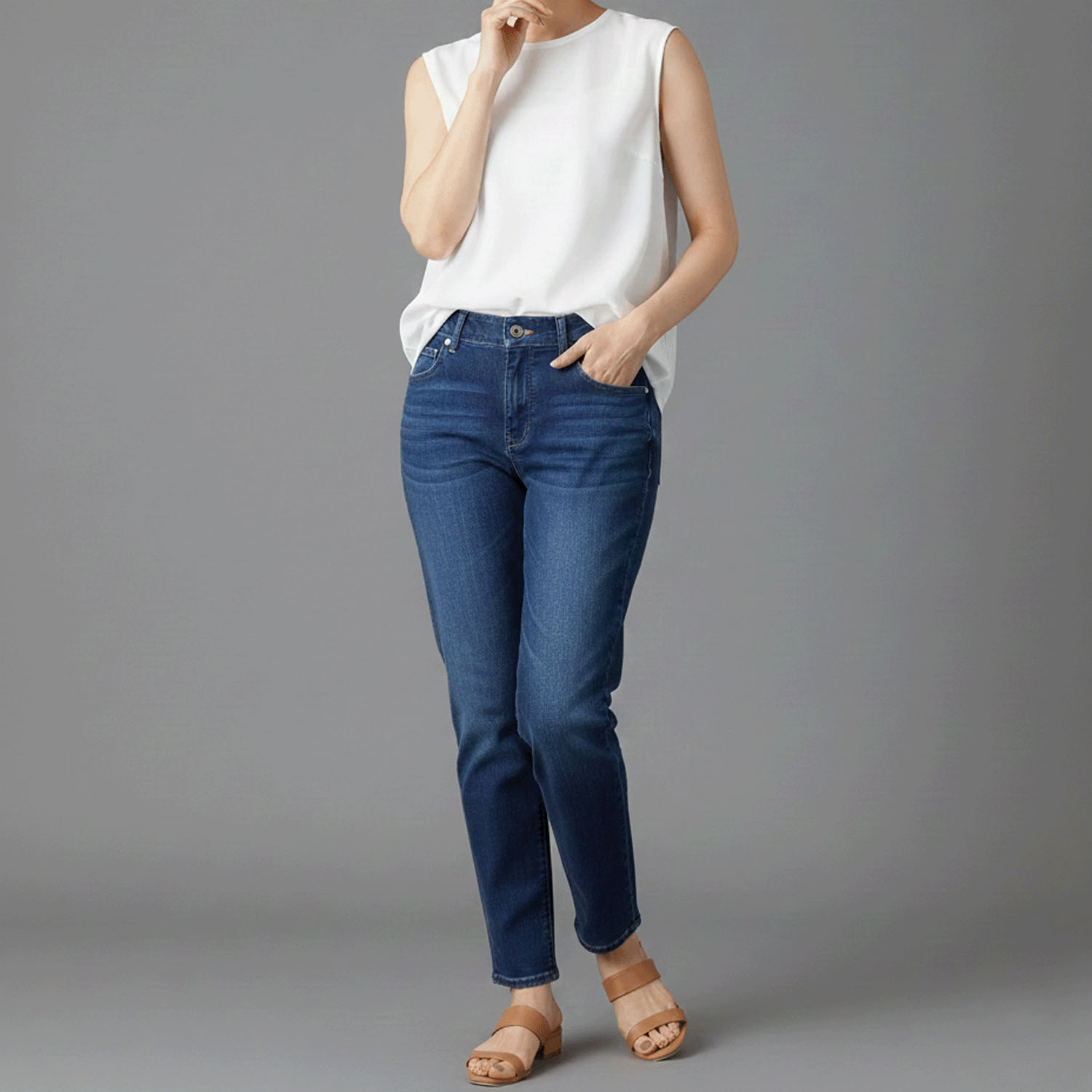 【Insta Live】aiai C／Nクールストレッチ 木陰デニムアンクルテーパード - 画像34