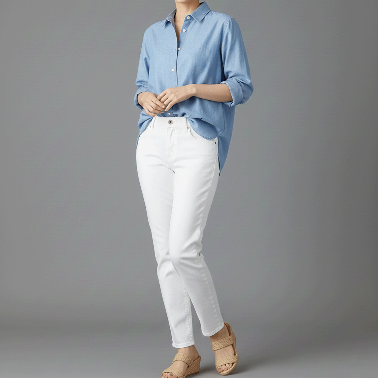 【Insta Live】aiai C／Nクールストレッチ 木陰デニムアンクルテーパード - 画像9