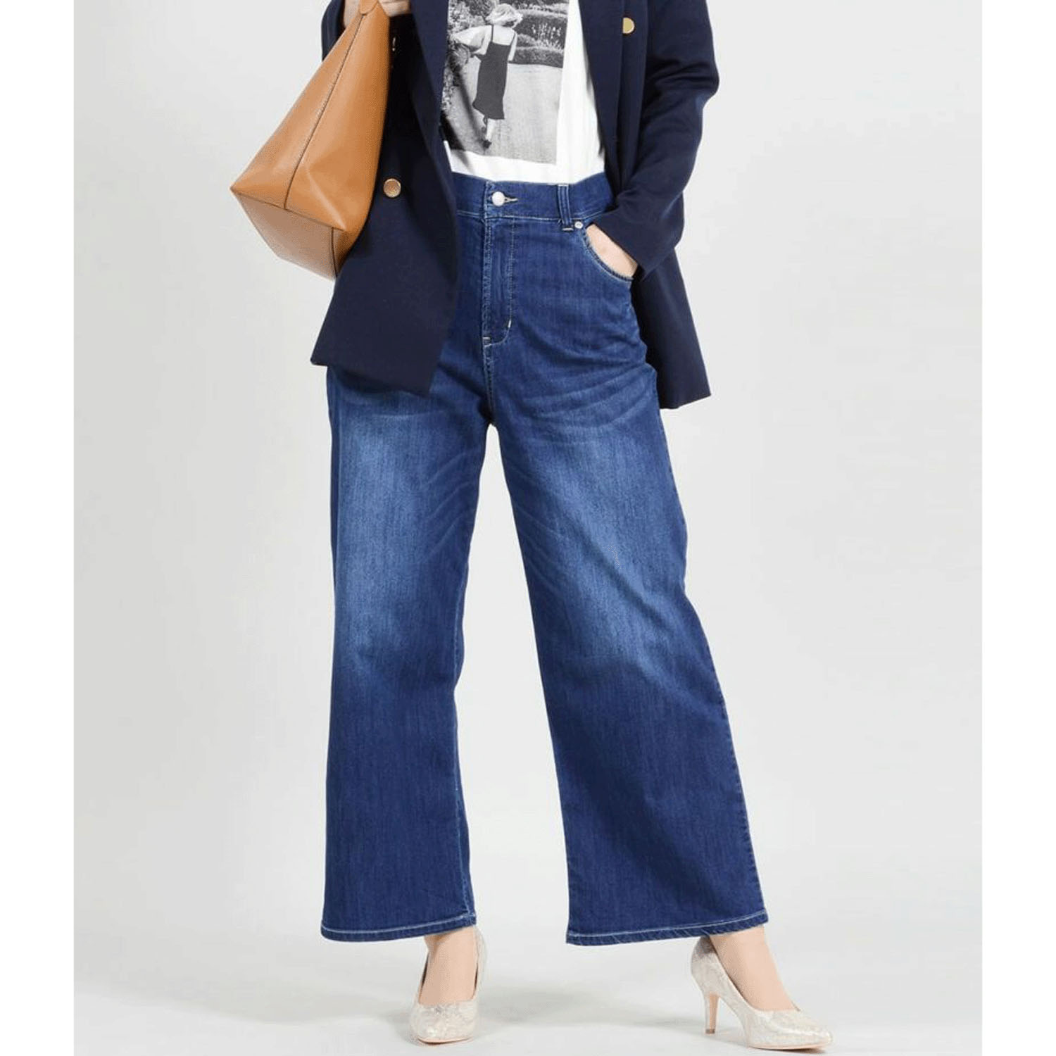 【InstaLive】aiai C／Nクールストレッチ 木陰デニムセミワイドパンツ - 画像16