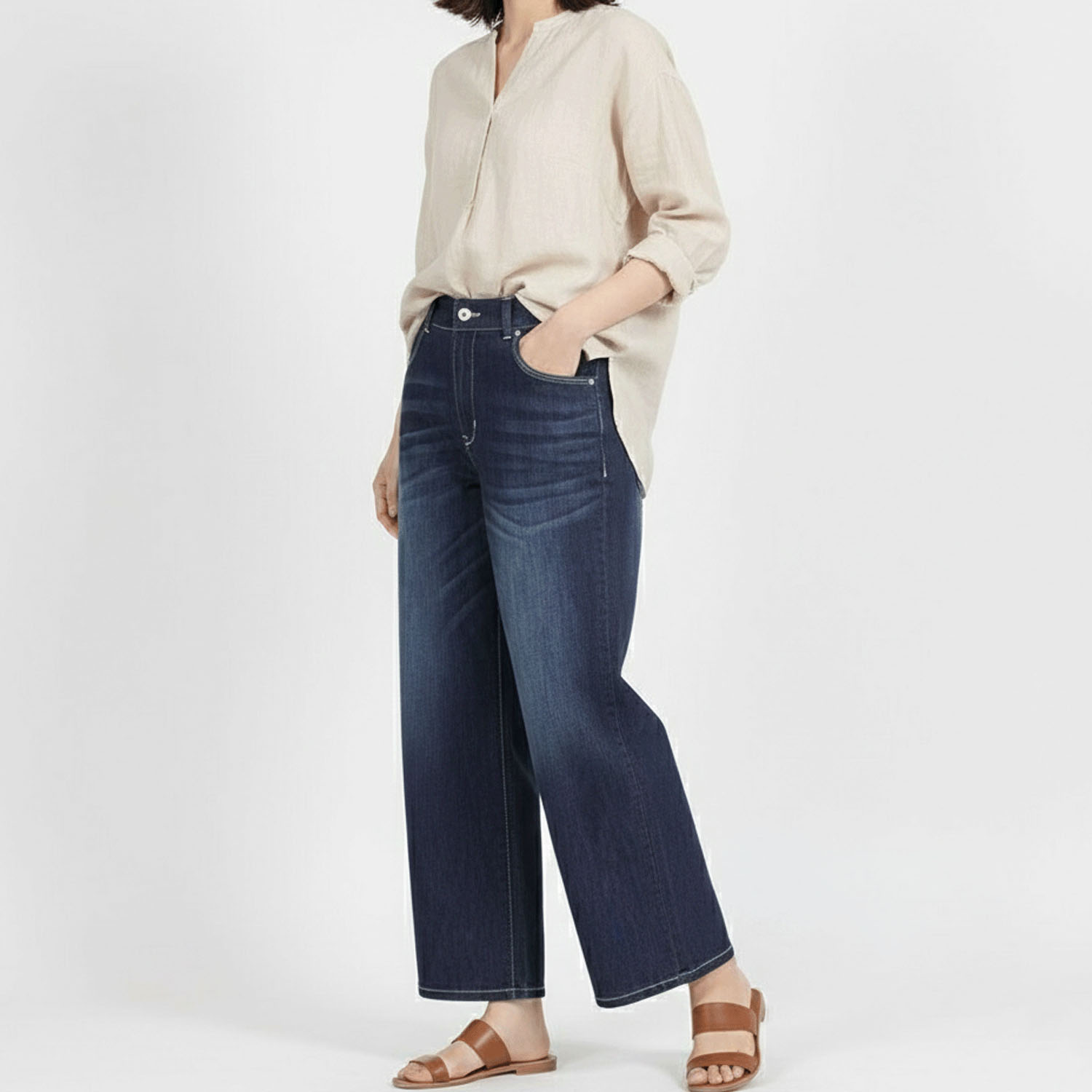 【InstaLive】aiai C／Nクールストレッチ 木陰デニムセミワイドパンツ - 画像30