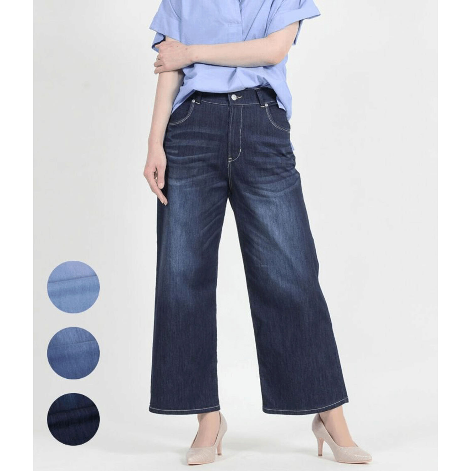 【InstaLive】aiai C／Nクールストレッチ 木陰デニムセミワイドパンツ