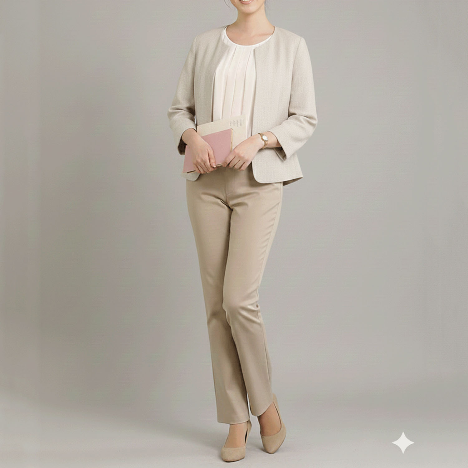 RNストレッチラクの美ストレートパンツ - 画像10