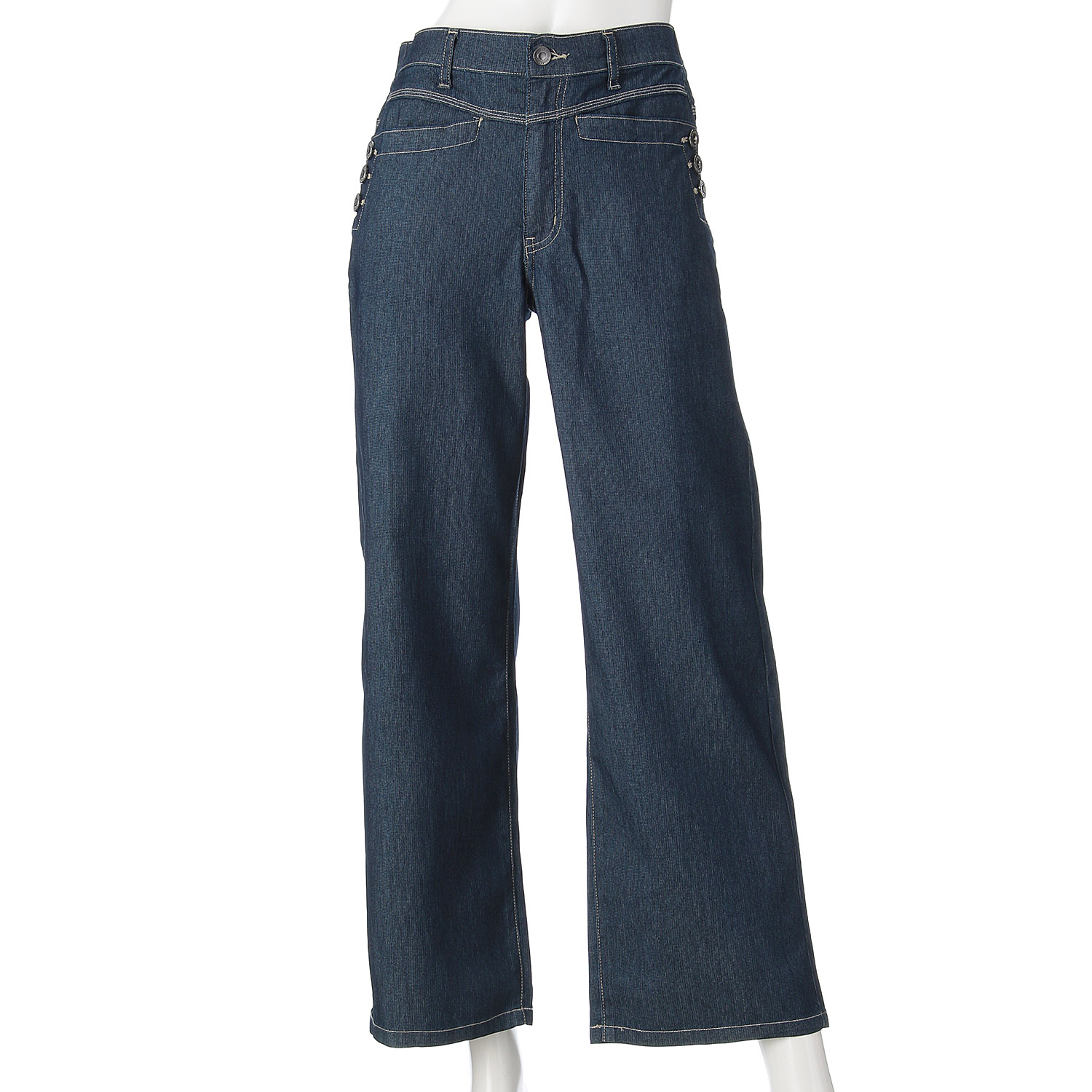 メッシュデニム釦使いワイド - 画像16