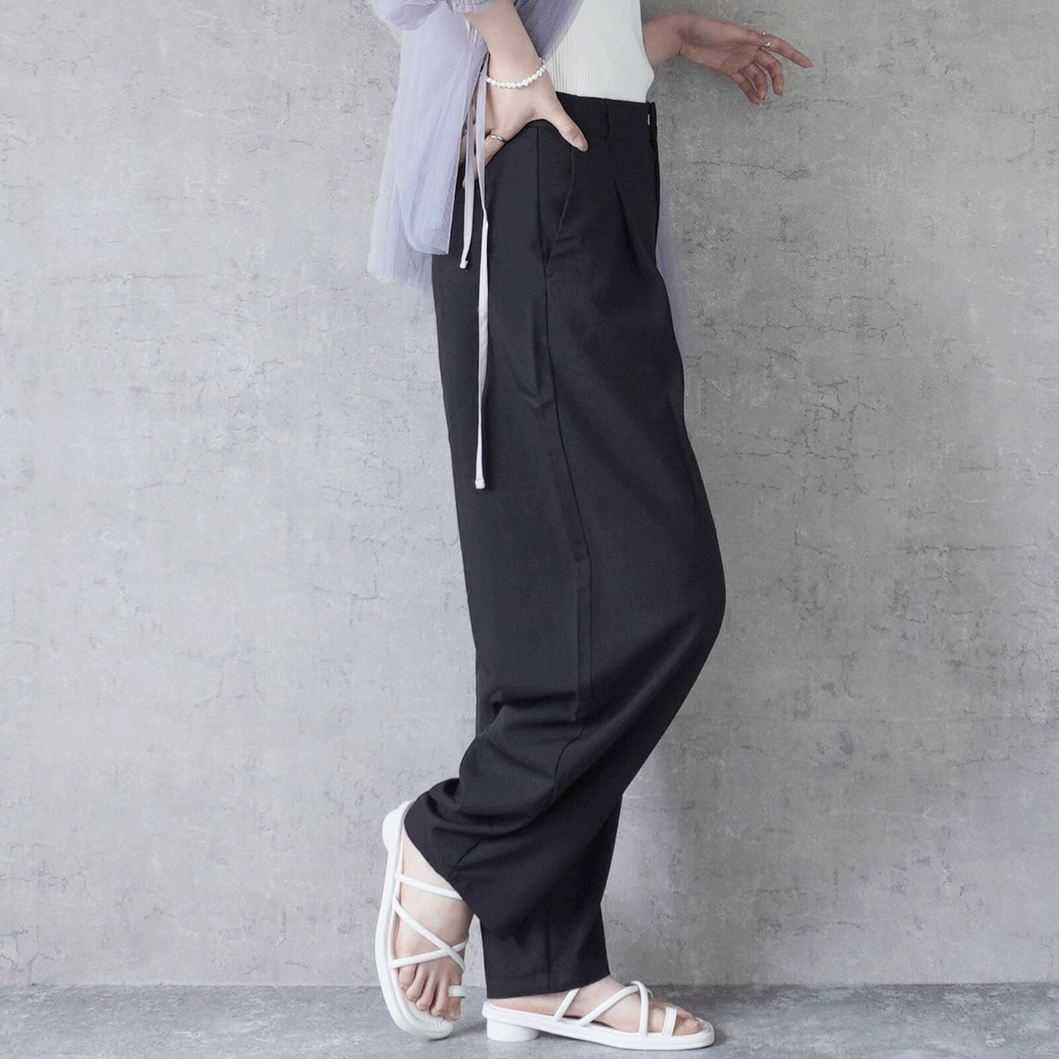 サラサラ接触冷感コクーンパンツ - 画像2