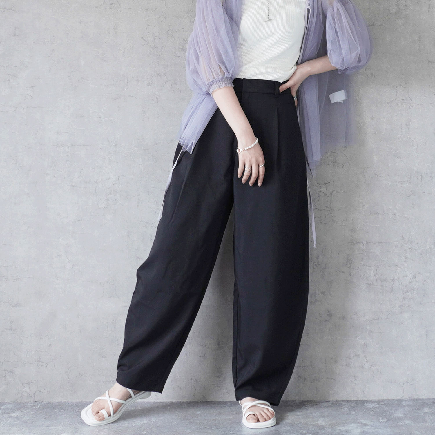 サラサラ接触冷感コクーンパンツ - 画像4