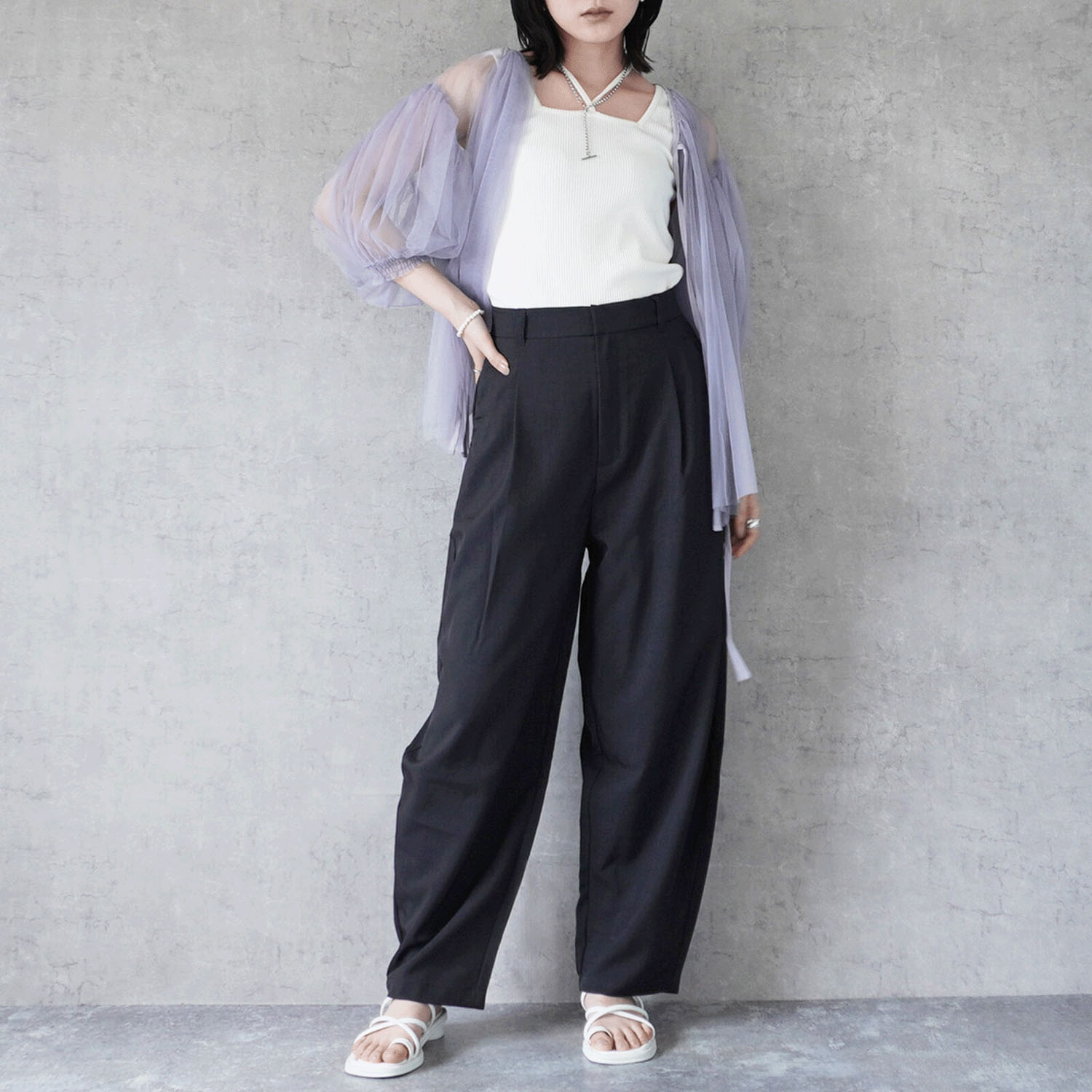 サラサラ接触冷感コクーンパンツ