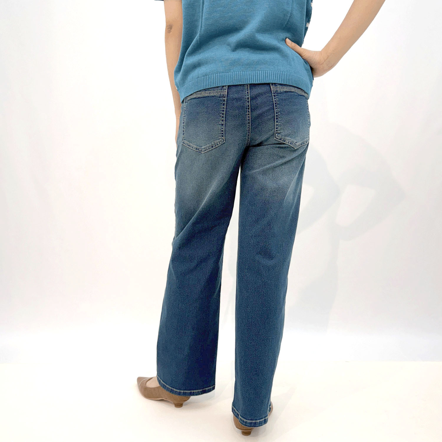 クールデニムワイドストレートパンツ - 画像12