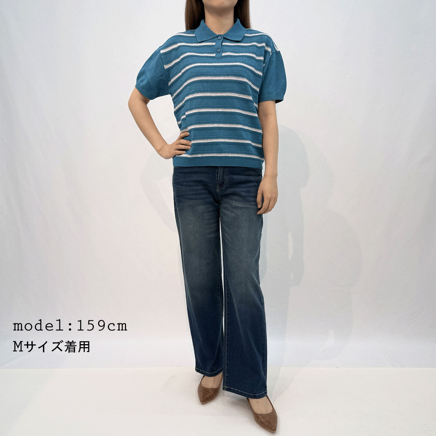 クールデニムワイドストレートパンツ