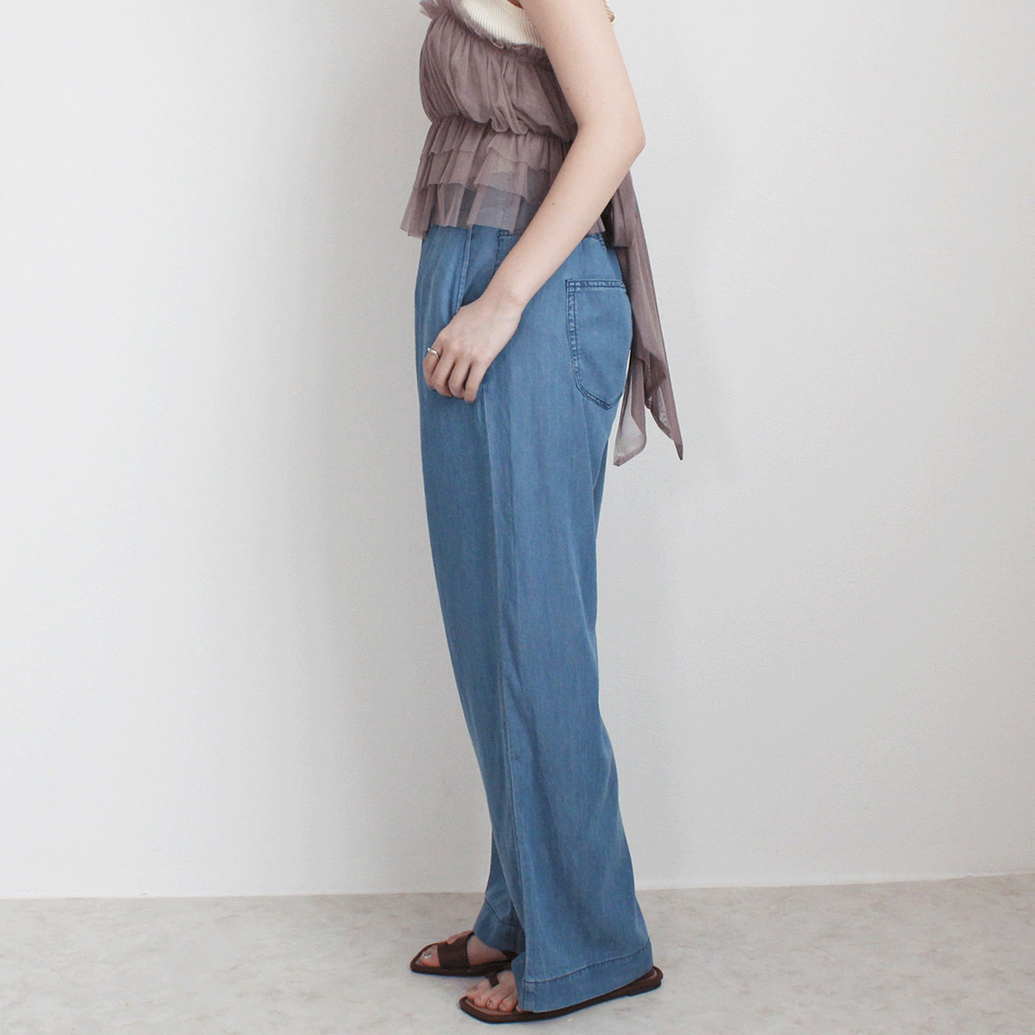 W HEART クールデニムワイドパンツ - 画像9