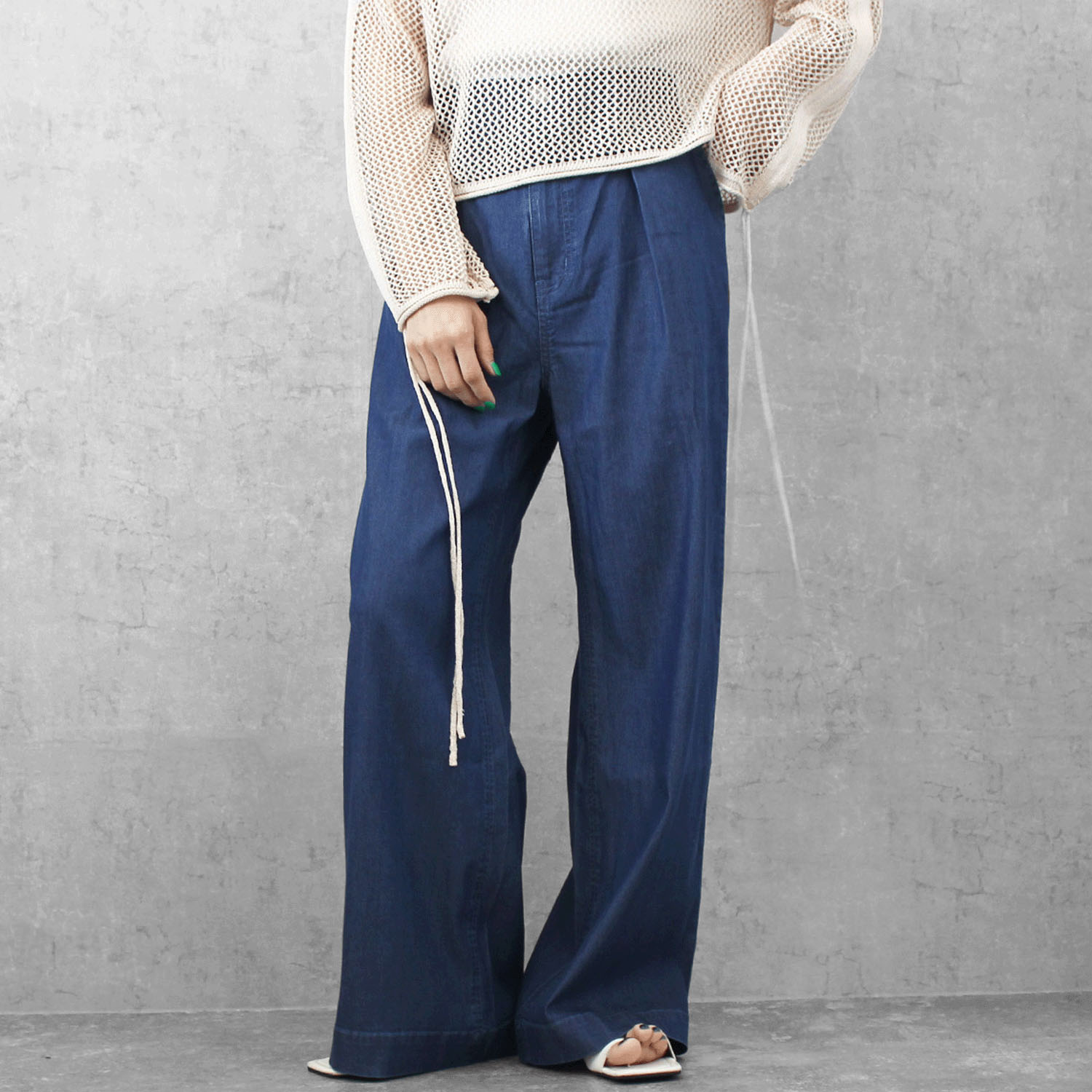 W HEART クールデニムワイドパンツ - 画像1