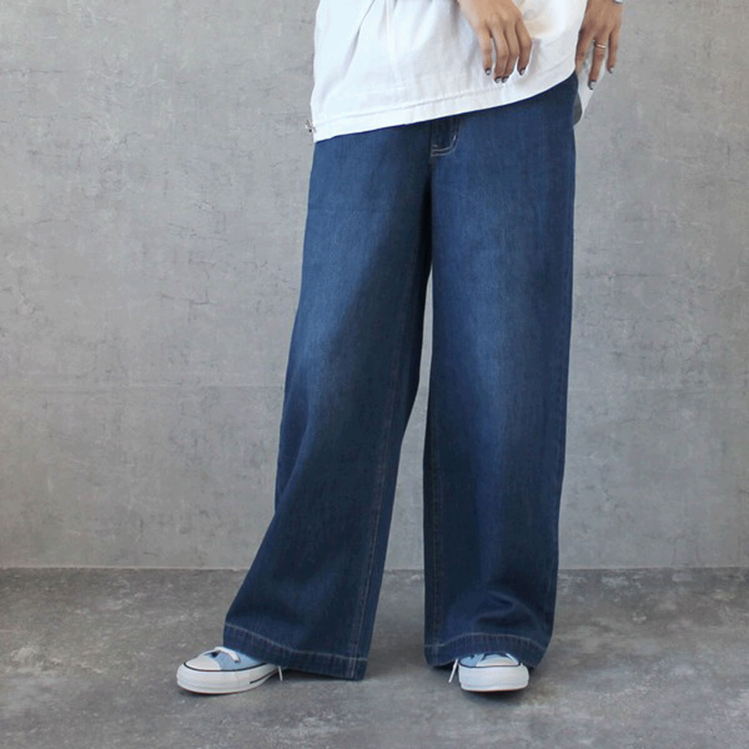 W HEART 麻混デニムワイドパンツ - 画像12