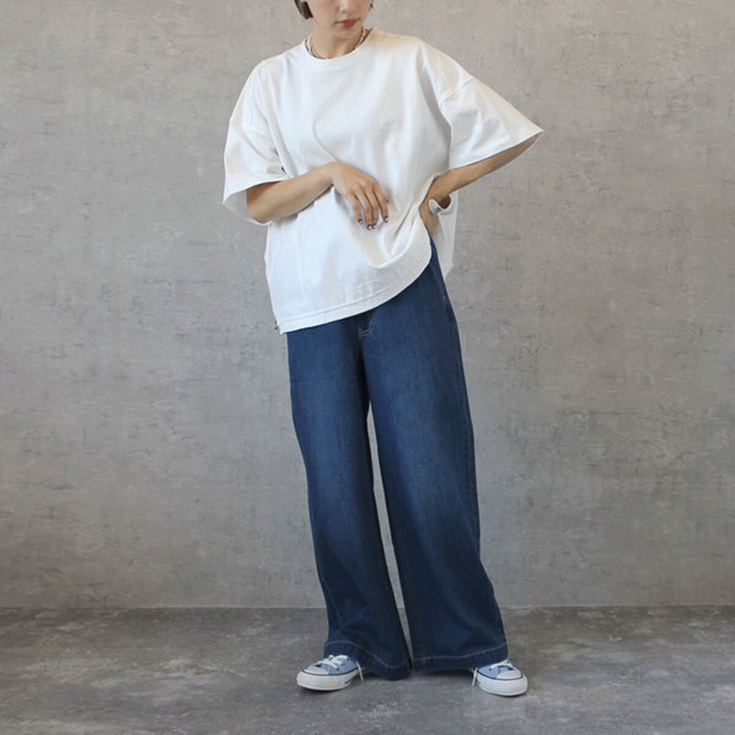 W HEART 麻混デニムワイドパンツ - 画像10