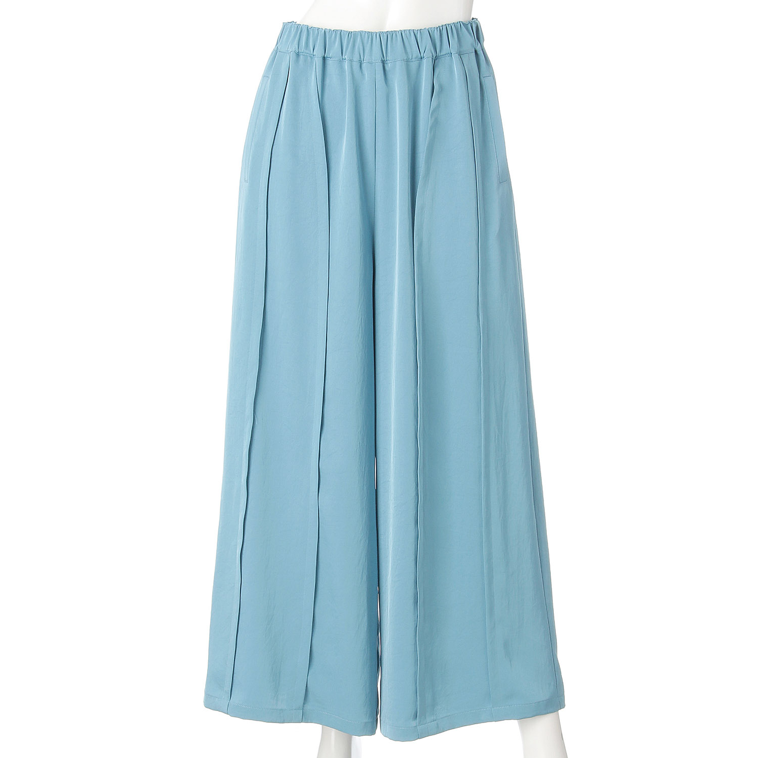 無地タックワイドパンツ - 画像1