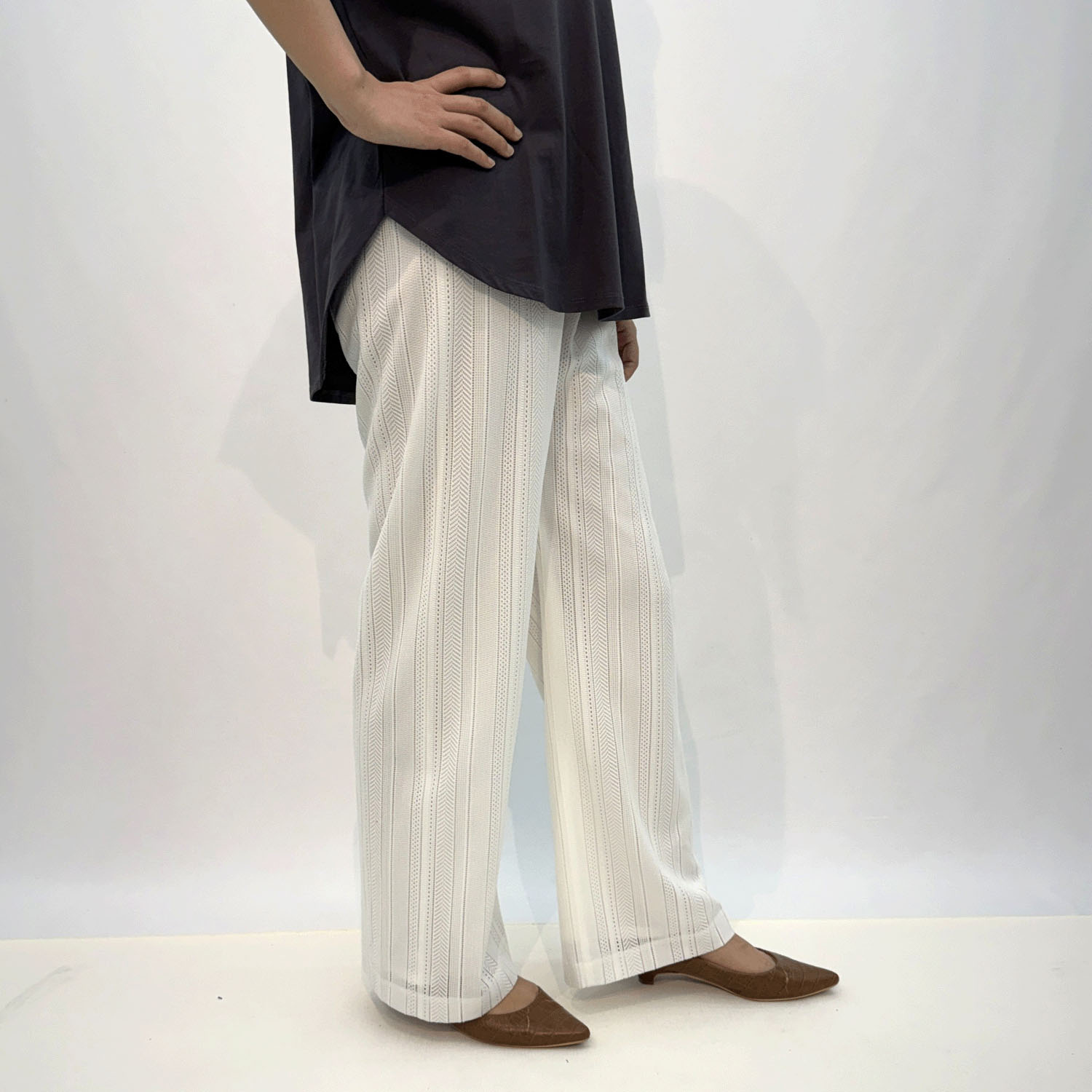 レースセミワイドパンツ - 画像2