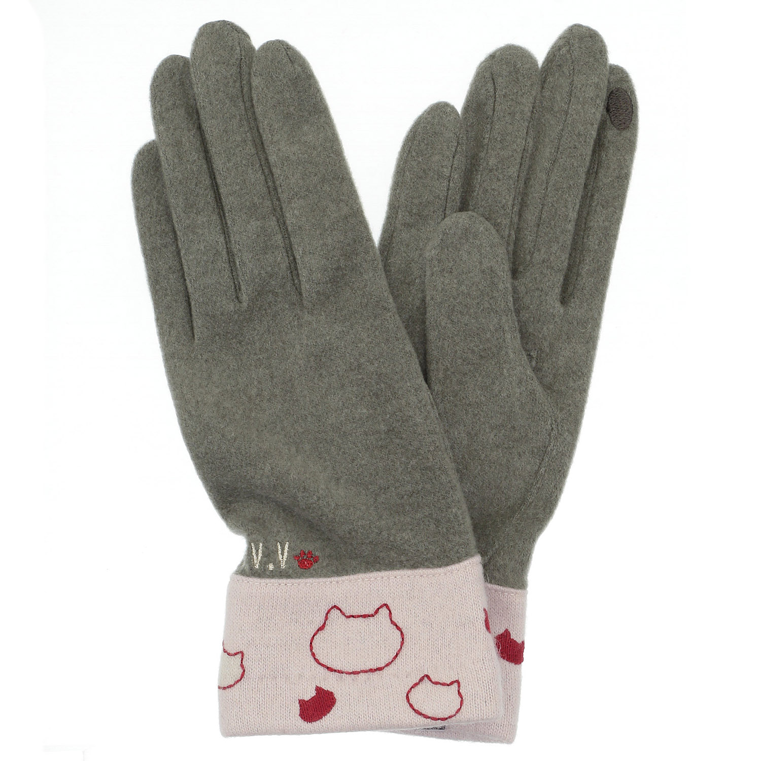 a．v．v ネコ刺繍手袋 - 画像2