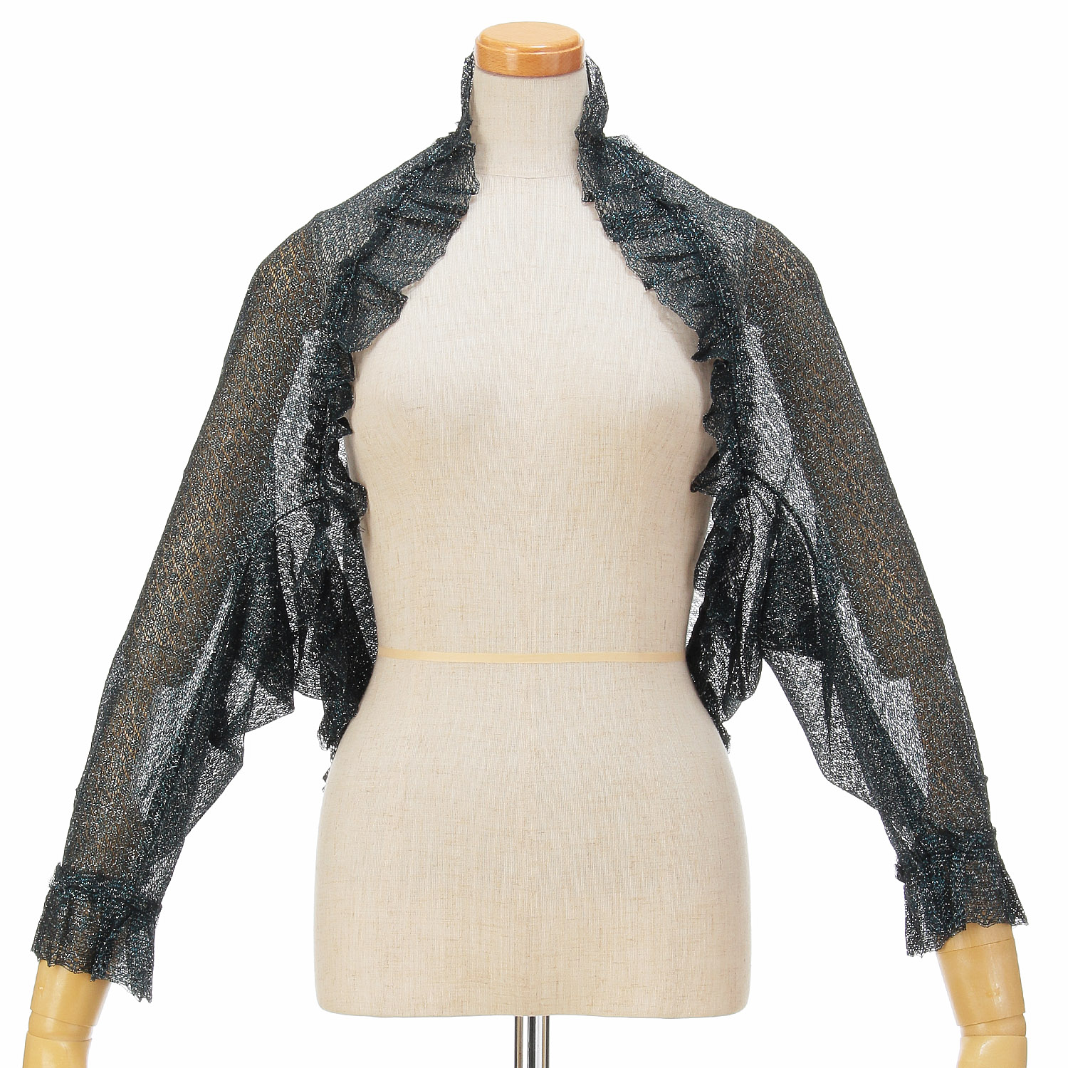 日本製 綿混ラメ入りスパークルボレロ - 画像2