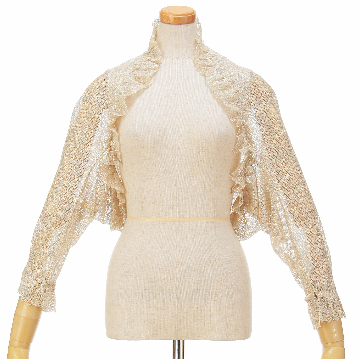 日本製 綿混ラメ入りスパークルボレロ - 画像6