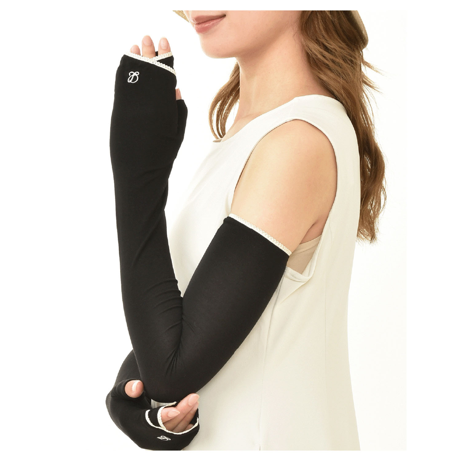 冷感ストレッチロングアームカバー - 画像1