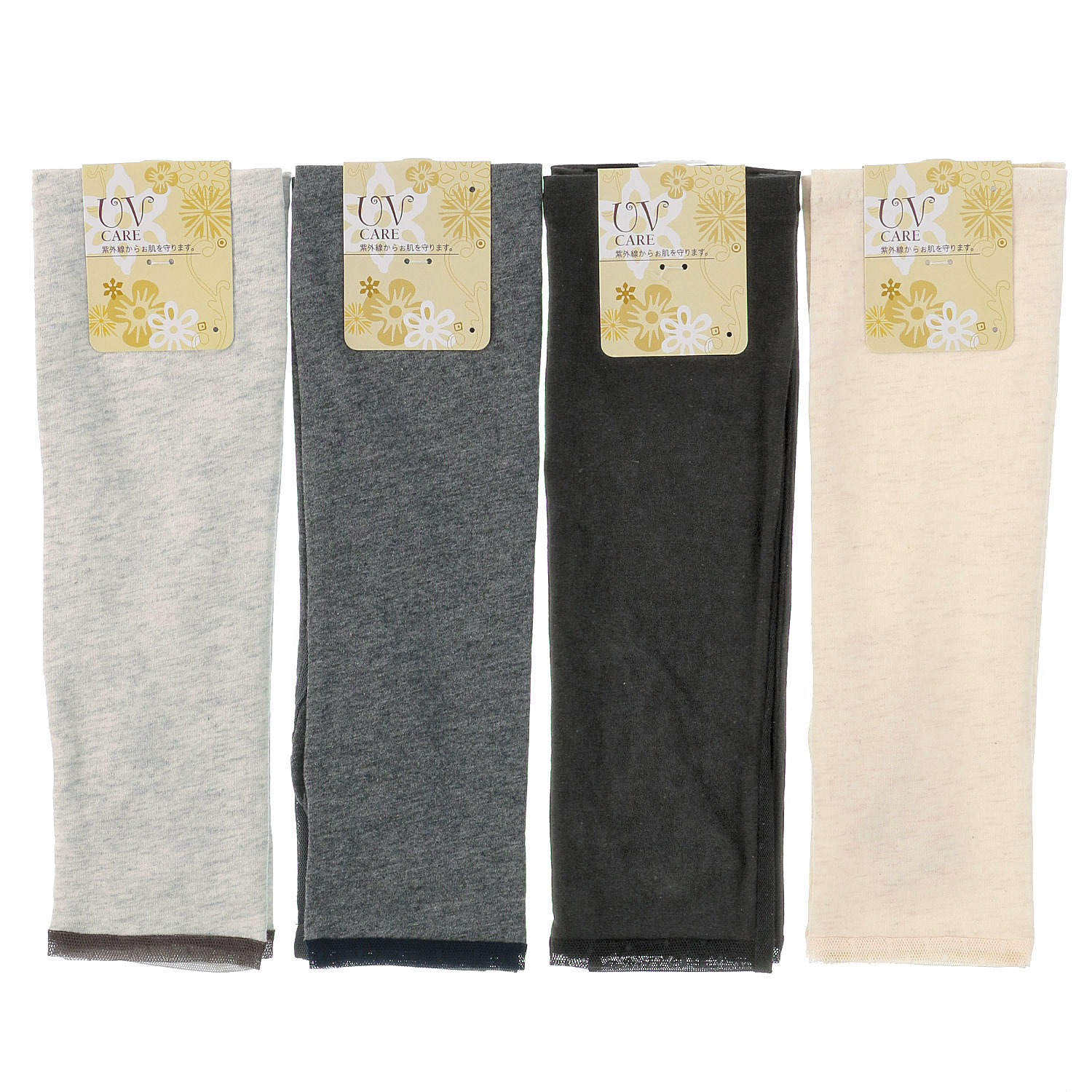 レーヨン混天竺水玉チュールアームカバー ミドル