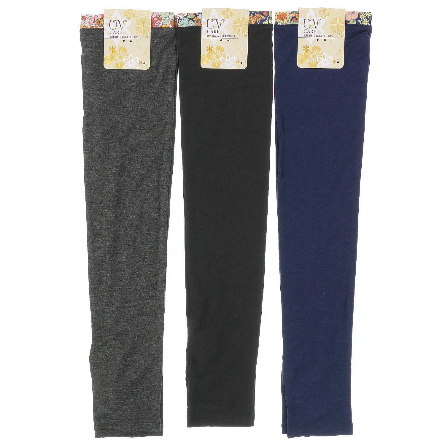 クールストレッチフラワーロングアームカバー