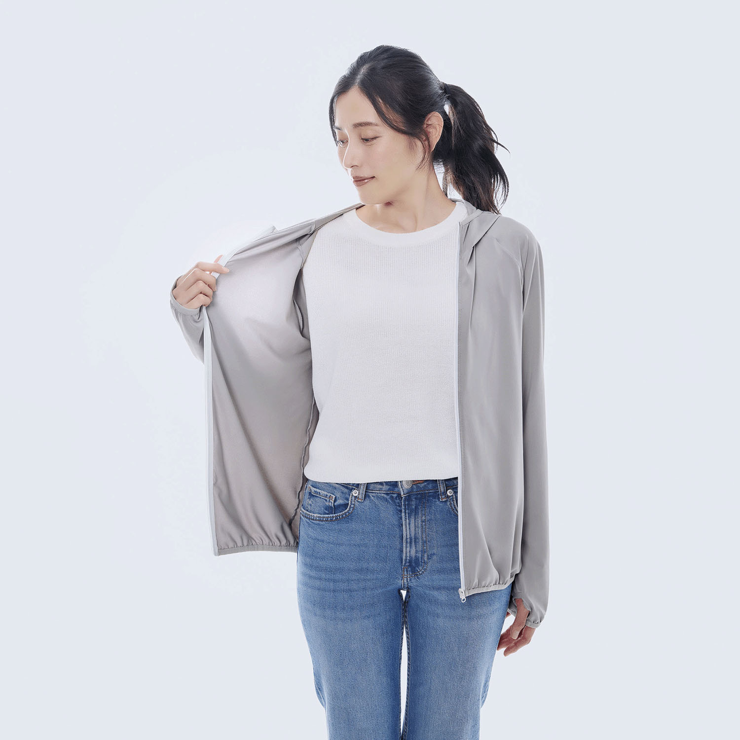 体型カバー涼やかUVパーカー L～LLサイズ - 画像5