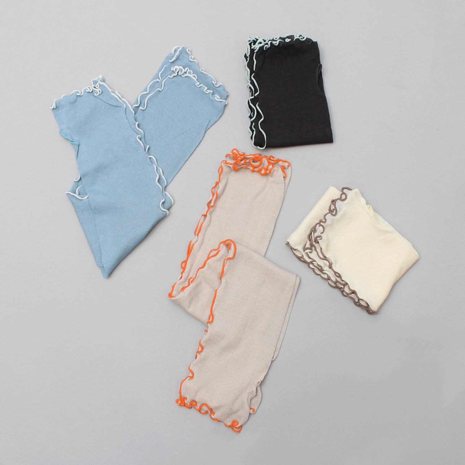 竹繊維バイカラーメロウアームカバー - 画像3