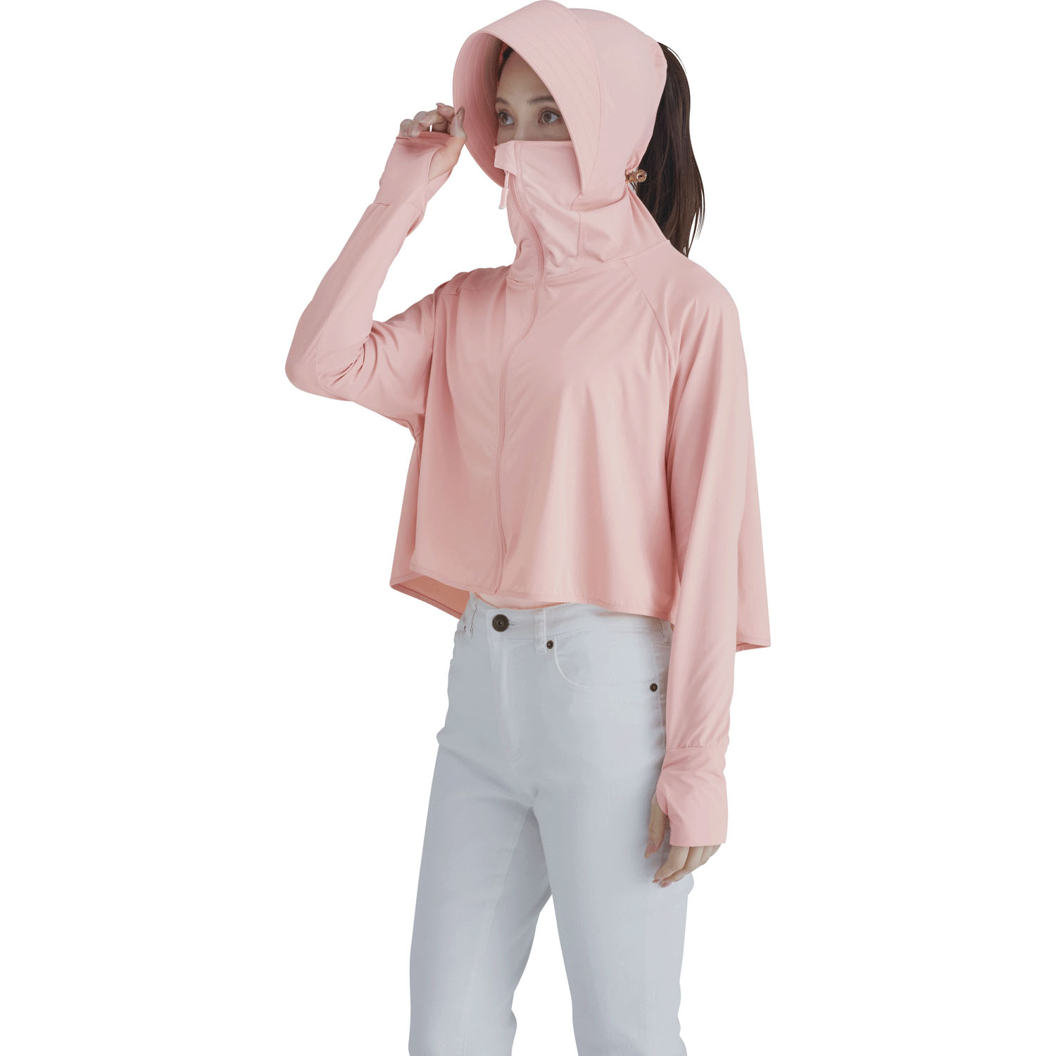 【チャコール、ラベンダー終了】Sun Block LAB 爽壁 フェイスガードUVパーカー - 画像17