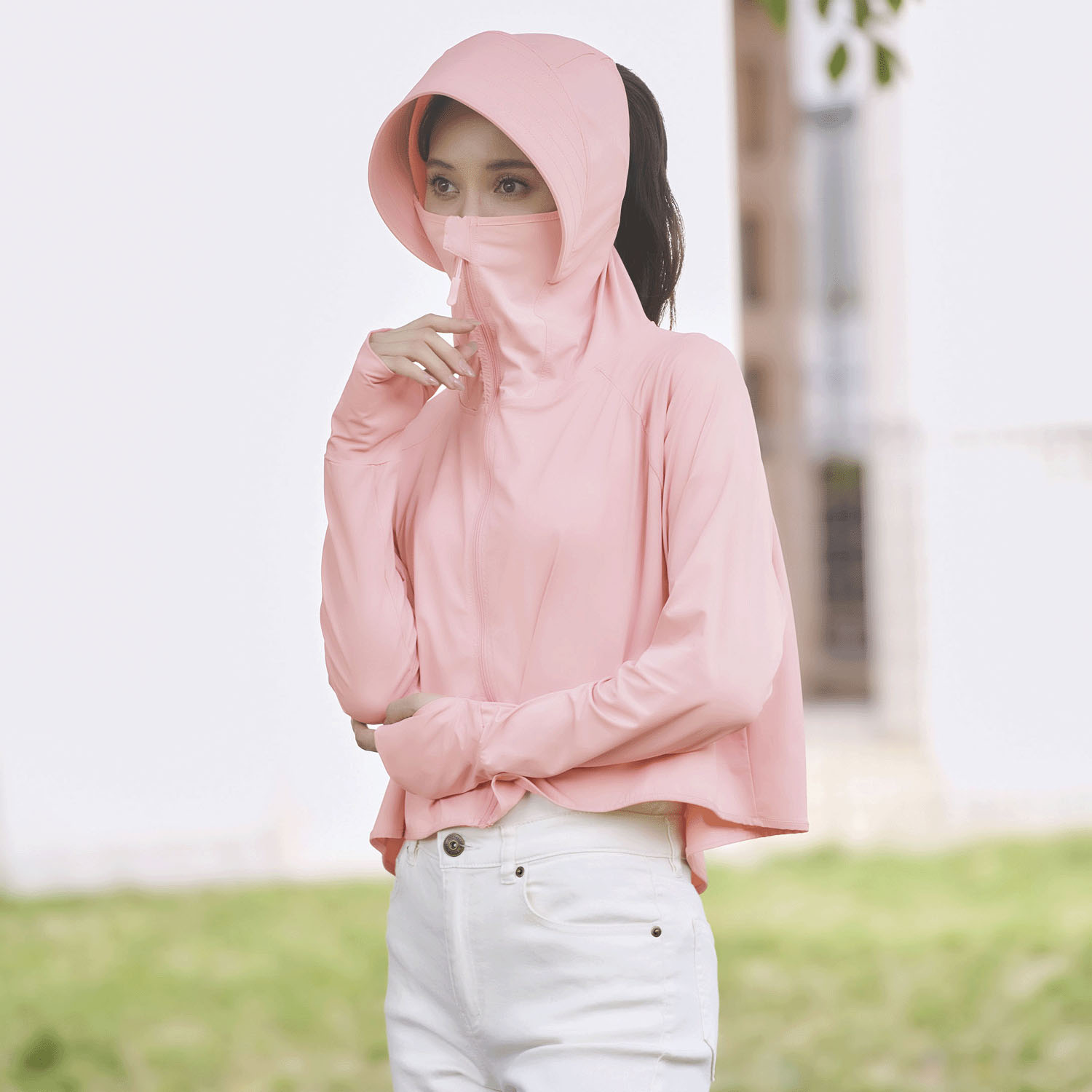 【チャコール、ラベンダー終了】Sun Block LAB 爽壁 フェイスガードUVパーカー - 画像26