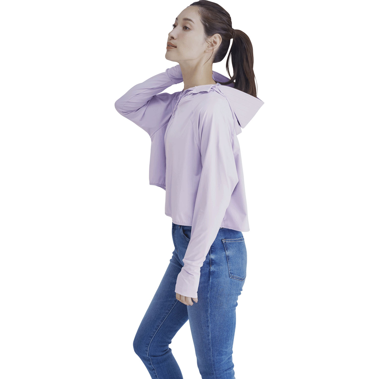 【チャコール、ラベンダー終了】Sun Block LAB 爽壁 フェイスガードUVパーカー - 画像34