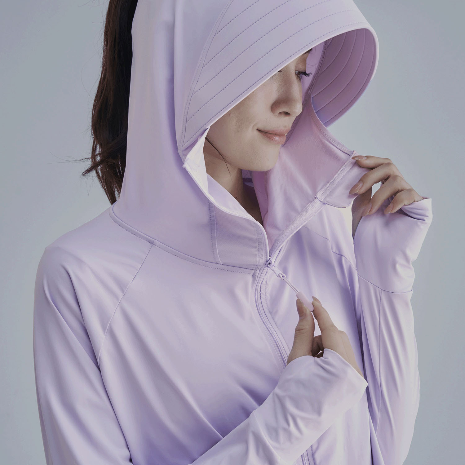【チャコール、ラベンダー終了】Sun Block LAB 爽壁 フェイスガードUVパーカー - 画像39