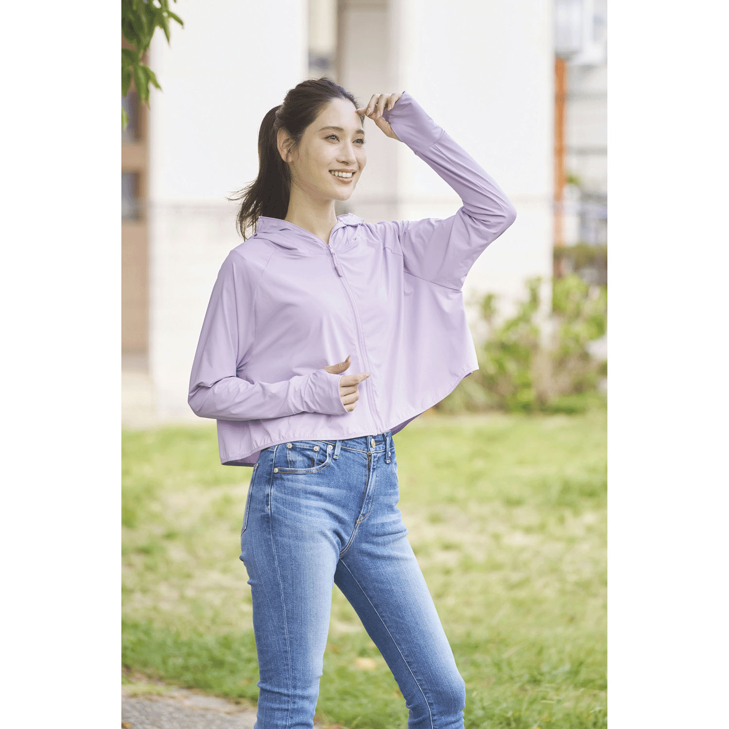 【チャコール、ラベンダー終了】Sun Block LAB 爽壁 フェイスガードUVパーカー - 画像41